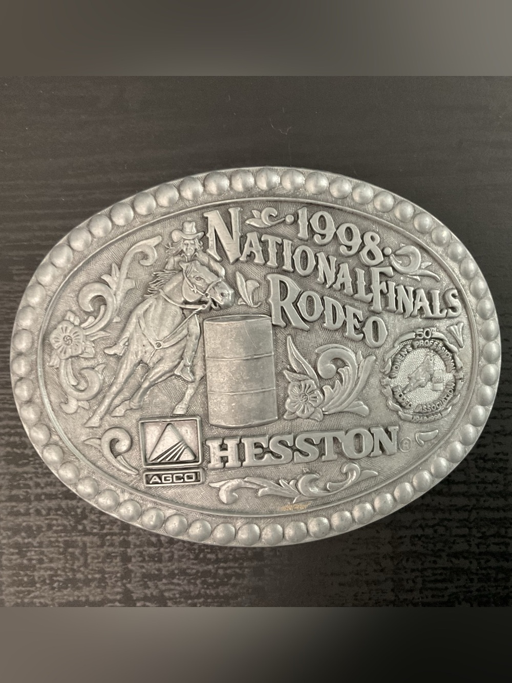 1998 National Finals Rodeo Silver Belt Buckle